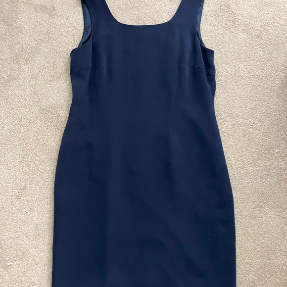 Talbots Navy 100% Silk Dress - Picture 1 of 9